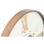 Wanduhr Weiß Gold Metall Kristall von Home ESPRIT, modernes Design, 80 x 8 x 80 cm, stilvolles Wohnaccessoire