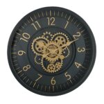 Wanduhr Gold Marineblau Kristall von Home ESPRIT, urbanes Design, hochwertige Materialien, 46 x 8,5 x 46 cm