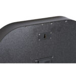 Wanduhr Gold Granatrot Kristall aus Kristall und Eisen, glamouröses Design für stilvolle Wohnräume.