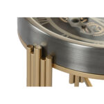 Beistelltisch Gold Silber Home von ESPRIT, elegantes Design aus Metall und Kristall, Maße 50 x 50 x 54 cm.