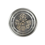 Beistelltisch Gold Silber Home von ESPRIT, elegantes Design aus Metall und Kristall, Maße 50 x 50 x 54 cm.