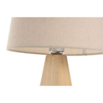 Tischlampe Braun Home ESPRIT aus Polyester, Leinen und Bambus, ideal für stimmungsvolle Beleuchtung in jedem Raum.