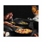 Pfannen-Set 2-Tlg. Fagor in Schwarz aus Aluminium, ideal für alle Küchenarten.