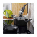 Pfannen-Set 2-Tlg. Fagor in Schwarz aus Aluminium, ideal für alle Küchenarten.