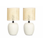 Tischlampen Weiß Gift Decor im 2er Set, stilvolle und moderne Tischbeleuchtung für jedes Zuhause.