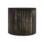 Beistelltisch Schwarz Gift Decor aus Holz, 47 x 44 x 47 cm, elegantes Design für moderne Wohnräume.