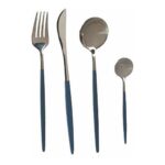 Besteck-Set grau silberfarben Edelstahl Kinvara, 8-teiliges Set für elegante Tischgedecke