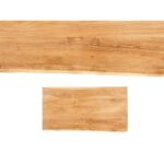 Beistelltisch Gift Decor Live Edge in Braun und Schwarz aus Akazienholz, 120 x 60 x 46 cm