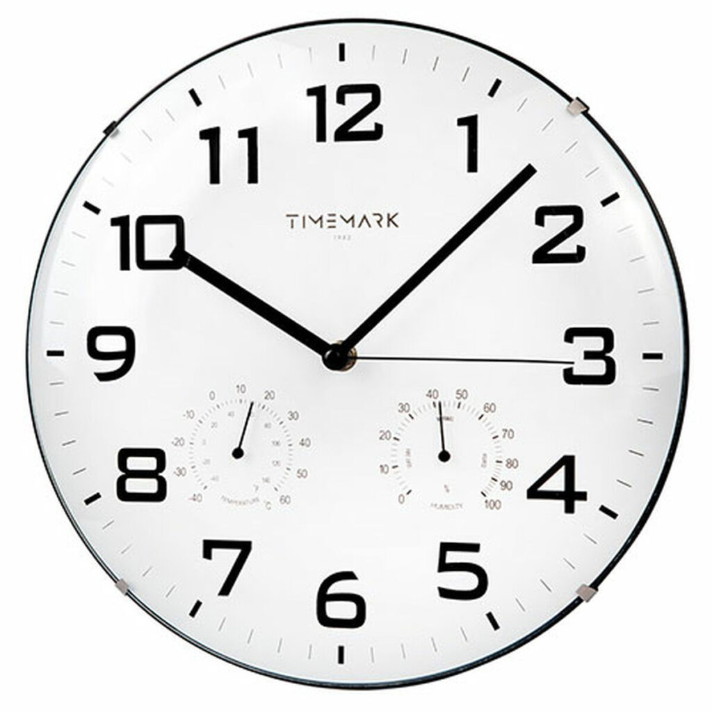 Wanduhr Digital Timemark in modernem Design, 28 x 28 cm, ideal für stilvolle Wohnräume.