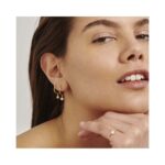 Elegante Damen Ohrringe Radiant Gold aus Edelstahl mit Zirkonia-Anhänger, perfekt für jeden Anlass.