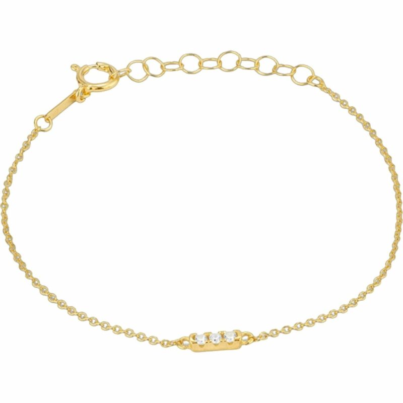 Damen-Armband Radiant Gold Edelstahl mit V-förmigem Barren und Karabinerhakenverschluss, elegantes Schmuckstück für jeden Anlass.