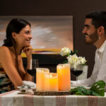 LED-Kerzen-Set Mehrfarbig Mit Fernbedienung Lendles InnovaGoods - 3 Stück mit realistischem Flammeneffekt und 12 Farben.