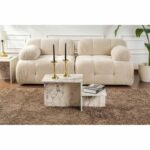 Tischdekoration Marmor Weiß Grau 80 x 40 x 40 cm – elegante und moderne Tischdeko für jeden Anlass.