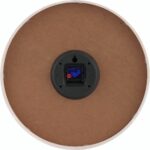 Wanduhr Holz Nextime in Weiß und Braun, 50 cm Durchmesser, stilvolles Design für jedes Zuhause.