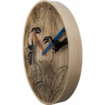 Wanduhr Braun Nextime aus Holz, 40 cm, leise Mechanik, stilvolles Design für jedes Zuhause.