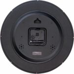 Wanduhr Schwarz Nextime mit goldenen Gehäuse und schwarzem Zifferblatt, ideal für moderne Wohnräume.