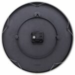 Wanduhr Rosa Nextime mit grauem Gehäuse und rosa Krone, 34 cm, leise und stilvoll für jedes Zuhause.