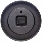 Bunte Wanduhr Nextime mit schwarzem Gehäuse und leiser Mechanik, ideal für moderne Wohnräume.