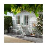 Beistelltisch Braun BigBuy Garden aus Metall, ideal für Garten und Terrasse, Maße 58 x 58 x 72 cm, karrierte Form.