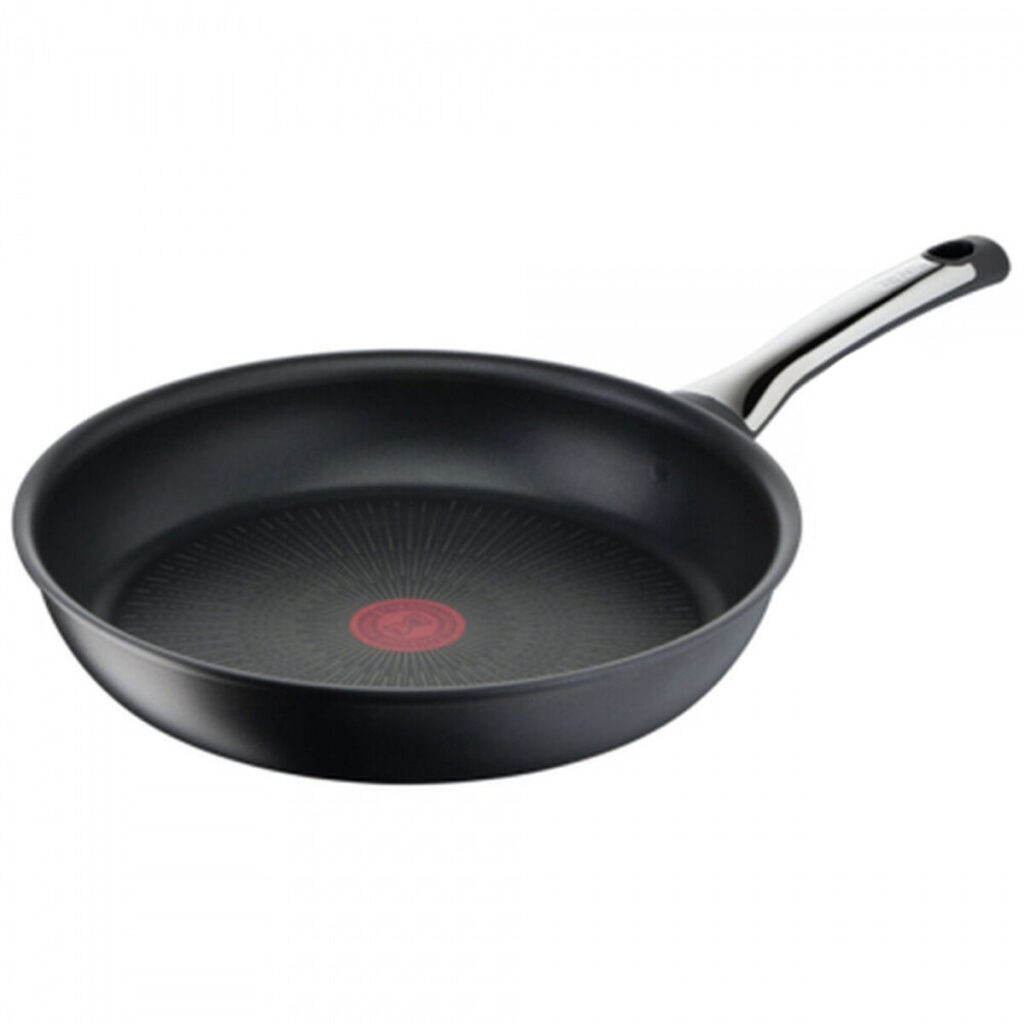 Pfanne Schwarz Metall Edelstahl von Tefal, Ø 26 cm, mit Antihaftversiegelung und ergonomischem Edelstahlgriff.
