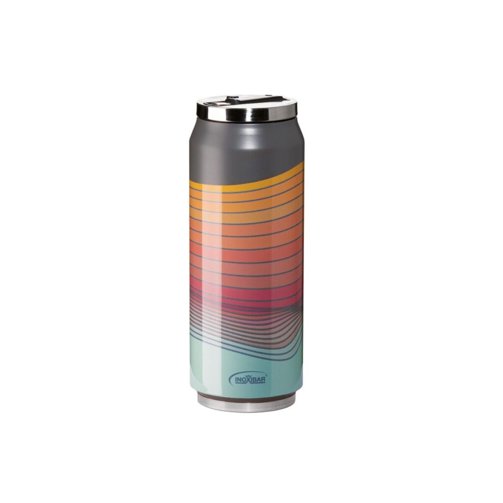 Reise-Thermoskanne 500 ml Inoxibar in modernem Design, ideal für unterwegs, hält Getränke warm oder kalt.