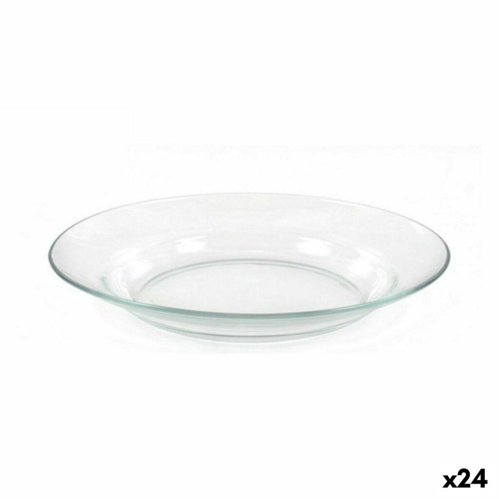 Suppenteller-Set 24-tlg. Lys Ø 23 cm aus Glas von Duralex, ideal für Suppen und Salate, elegantes Design.