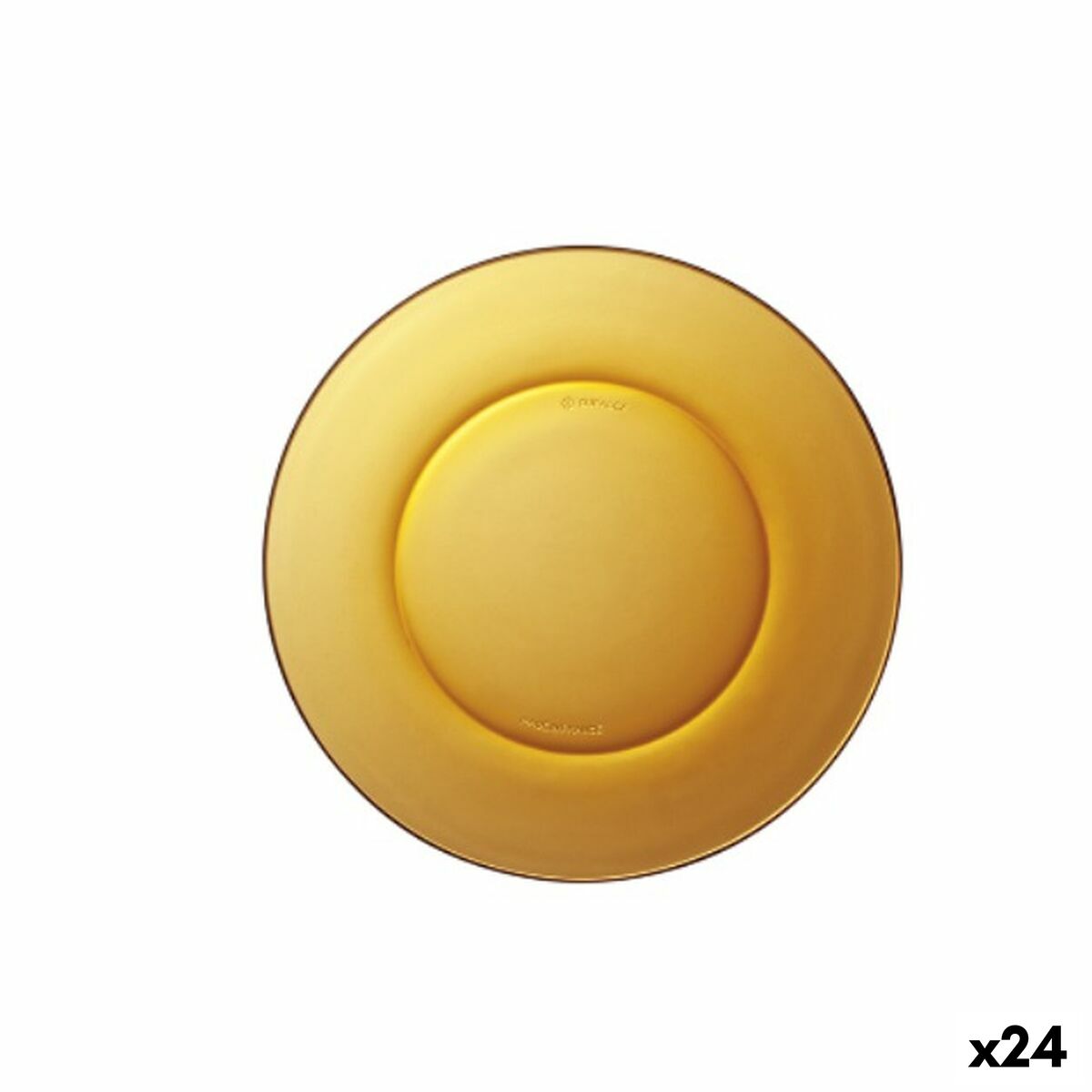 S2228725_0 24-teiliges Dessertteller-Set Lys in Bernsteinfarbe, Ø 19 cm, aus hochwertigem Glas von Duralex.