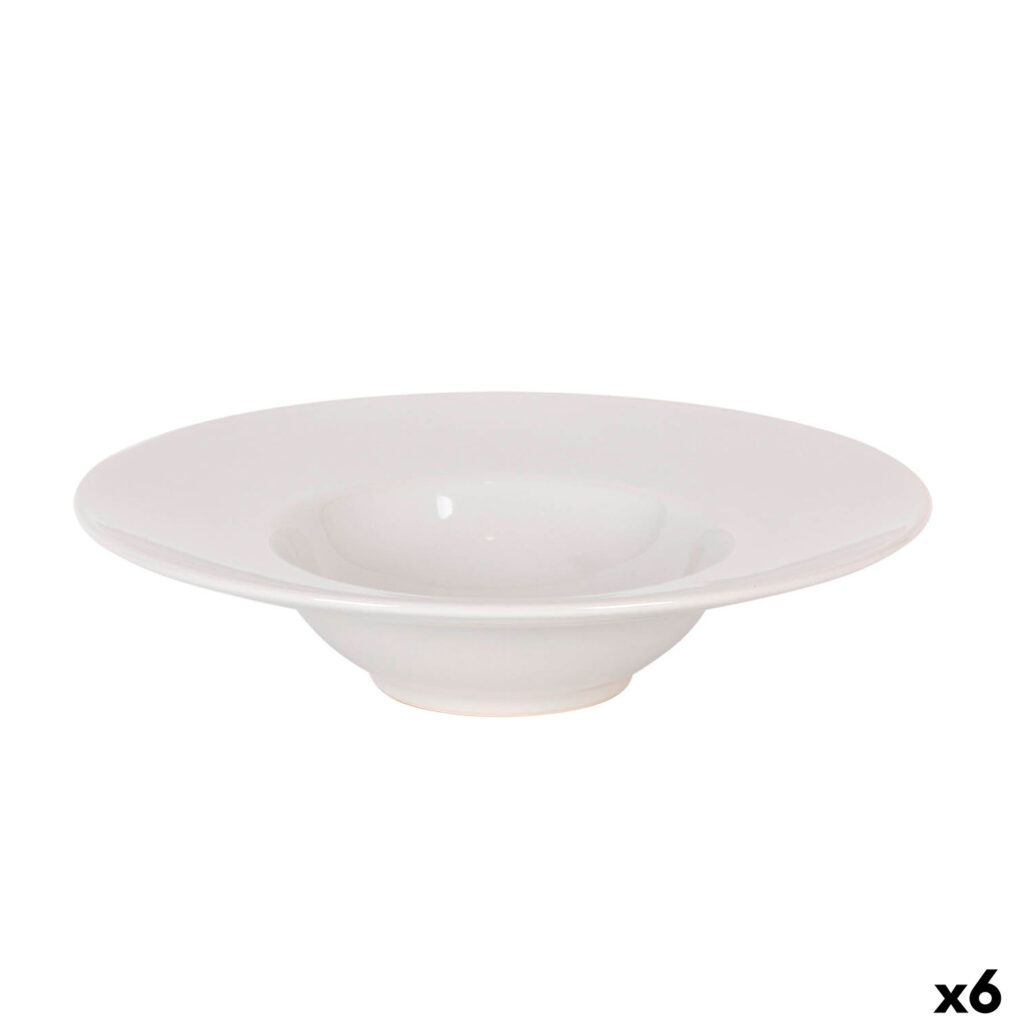 Suppenteller-Set Weiß, 6-teilig aus Porzellan von La Mediterránea, ideal für Suppen und Eintöpfe, elegantes Design.