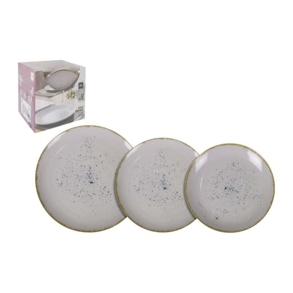 12-teiliges Geschirr-Set Neda rosa von La Mediterránea, ideal für elegante Tischdekoration und besondere Anlässe.