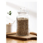 Vorratsglas-Set La Mediterránea mit 12 hochwertigen Glasgefäßen für die stilvolle Aufbewahrung von Lebensmitteln.