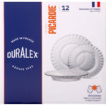 Geschirr Durchsichtig Duralex 12 Stücke Set - elegantes und robustes Geschirr für jeden Anlass