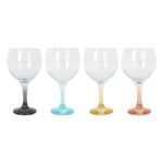 Gläser-Set 645 ml LAV, 16 Stück, bunt und transparent, ideal für Cocktails und Getränke, elegantes Design