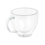 Set von 6 transparenten Tassen aus Borosilikatglas Vivalto für Kaffee und Tee, elegant und funktional.