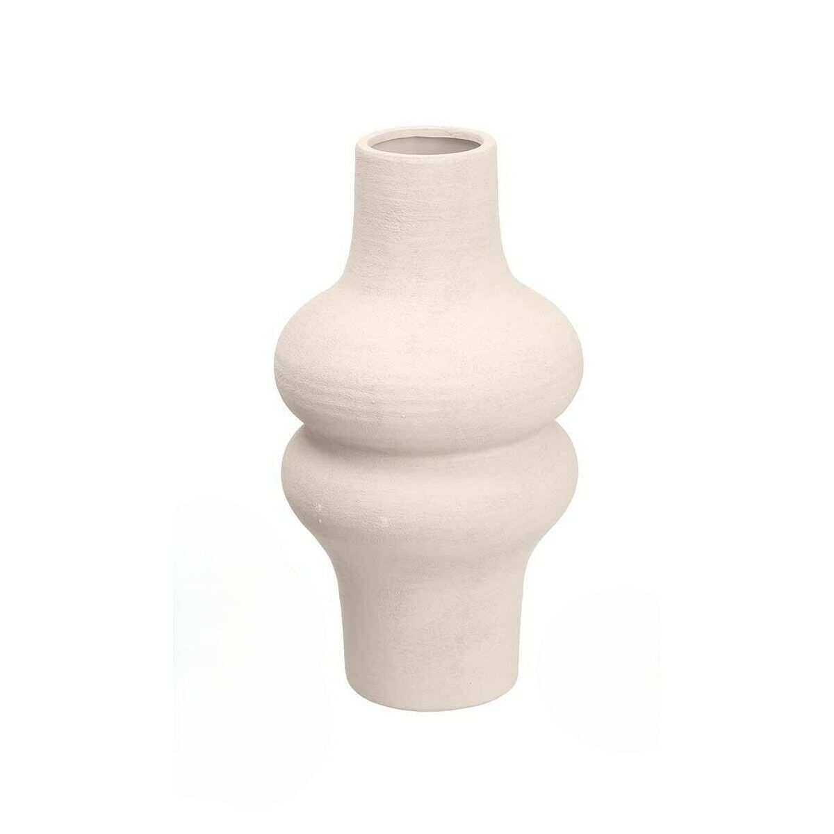 S3634155_0 Vase Weiß aus Keramik von Gift Decor, elegantes Deko-Element für stilvolle Wohnräume.