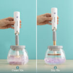Automatischer Make-up-Pinselreiniger und -trockner von InnovaGoods in modernem Design, ideal für die schnelle Reinigung von Make-up-Pinseln.