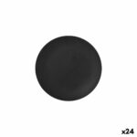 24-teiliges Dessertteller-Set La Mediterránea in Schwarz, 20 cm Durchmesser, aus hochwertigem Melamin, mattierend.