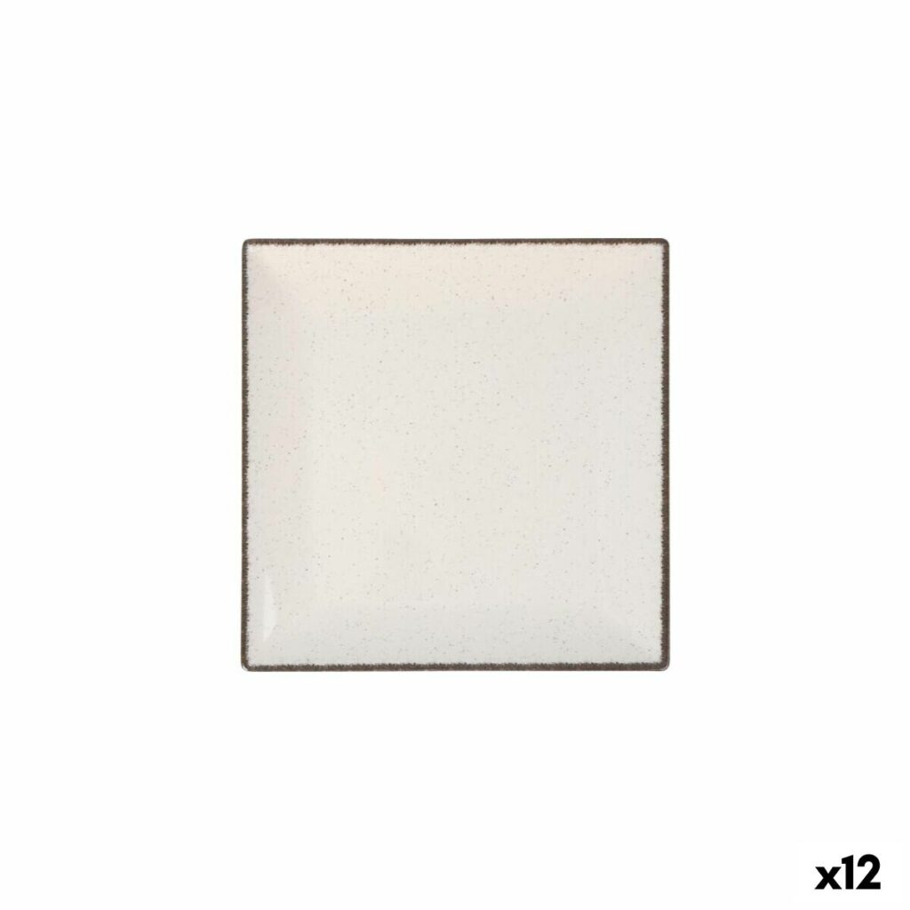 Dessertteller La Mediterránea Anllo 18 x 18 x 2 cm, 12 Stück - stilvolles Geschirr für Desserts und Snacks