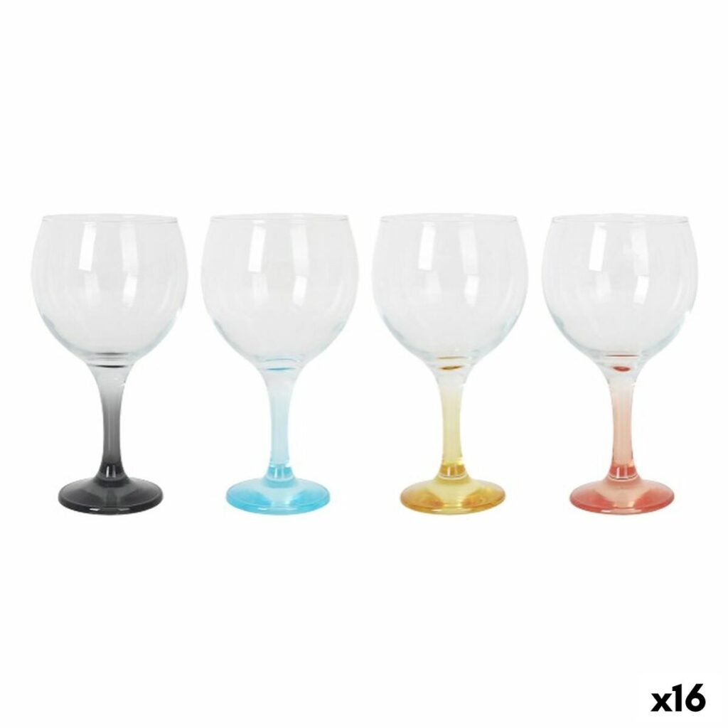 Gläser-Set 645 ml LAV, 16 Stück, bunt und transparent, ideal für Cocktails und Getränke, elegantes Design