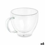 Set von 6 transparenten Tassen aus Borosilikatglas Vivalto für Kaffee und Tee, elegant und funktional.