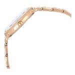 Elegante Damenuhr Guess (Ø 34 mm) aus Edelstahl in Rosa mit Quarzwerk und mineralischem Kristall.