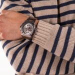 Herrenuhr GC Watches (Ø 44 mm) aus Edelstahl mit grauem Gehäuse und Armband, wasserdicht bis 10 atm.