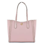 Tasche Michael Kors Leida in Rosa aus hochwertigem Canvas-Stoff mit Reißverschluss und eleganten Maßen.