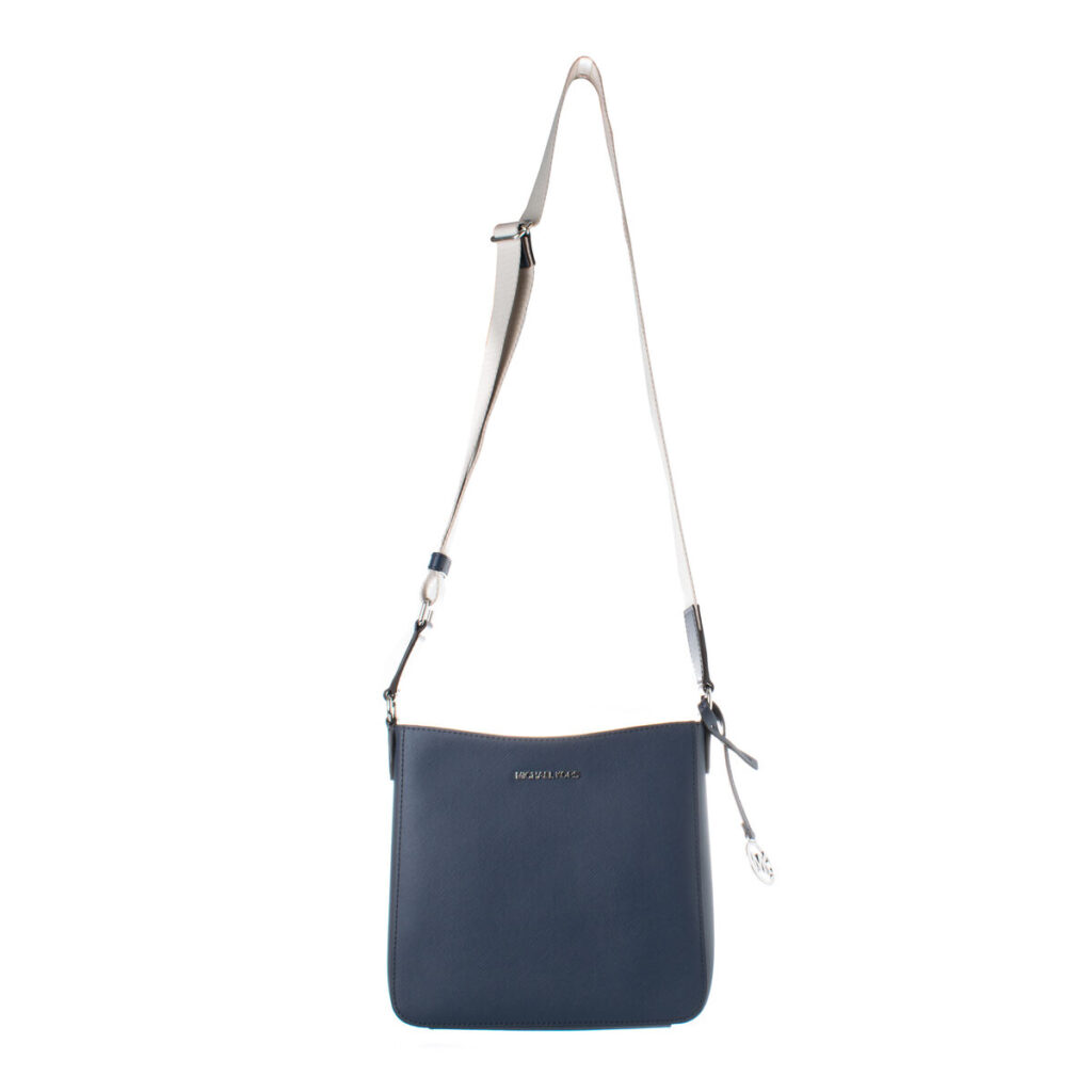 Tasche Michael Kors NAVY in Blau, stilvolle Umhängetasche aus hochwertigem Canvas-Stoff mit Reißverschluss.