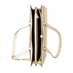 Elegante Tasche Michael Kors Beige aus hochwertigem Leder mit Reißverschluss und großzügigen Maßen von 37 x 28 x 12 cm.