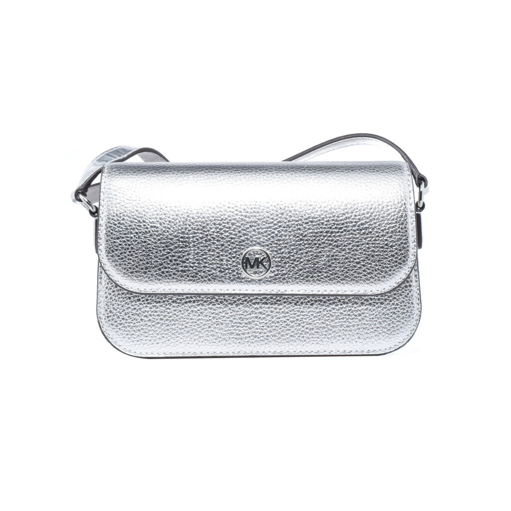 Elegante Handtasche Michael Kors Silver aus hochwertigem Material in Grau, ideal für stilbewusste Trendsetter.