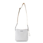Tasche Michael Kors WHITE in Weiß, stilvolle Umhängetasche aus hochwertigem Canvas-Stoff mit Reißverschluss.