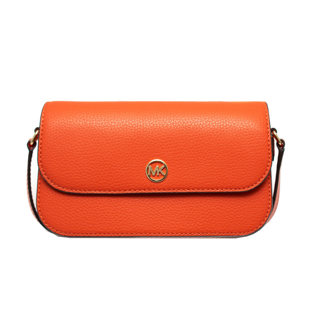Tasche Michael Kors Orange, Umhängetasche aus hochwertiger Haut, ideal für modebewusste Trendsetter.