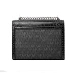 Tasche Michael Kors Whitney in Schwarz aus hochwertigem Canvas mit magnetischem Verschluss und kompakten Maßen.