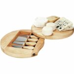 Käsebrett Livoo mit eleganter Drehscheibe und umfangreichem Zubehör für die perfekte Käseverkostung.