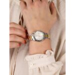 Elegante Damenuhr Casio mit bicolor Edelstahlarmband und Datumsanzeige, Ø 34,5 mm